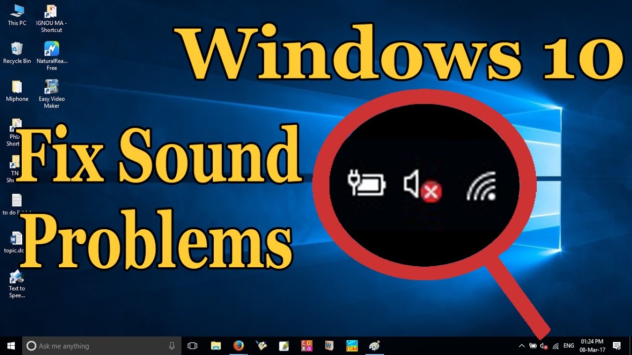 Fix audio/sound problems on windows 10